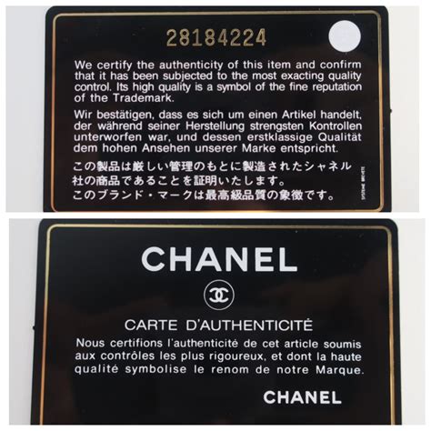 Chanel shoes authenticity card